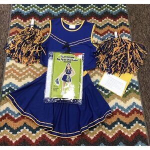 Cheerleader Costume POM POMS Adhesive letters Cosplay Size Adult Medium 8-14